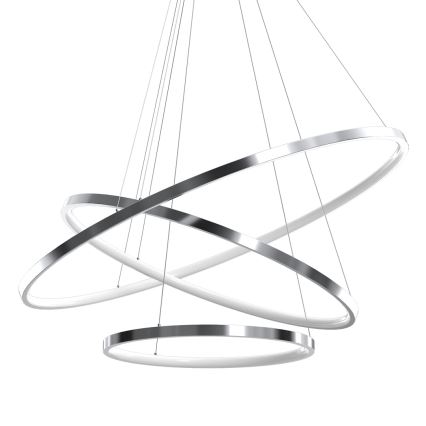 LED Luster na lanku HOOP LED/93W/230V pr. 80 cm 4000K lesklý chróm