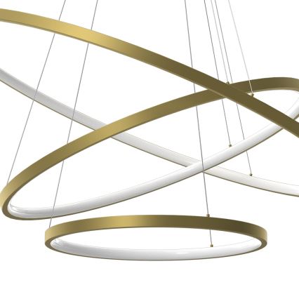 LED Luster na lanku HOOP LED/93W/230V pr. 80 cm 4000K zlatá