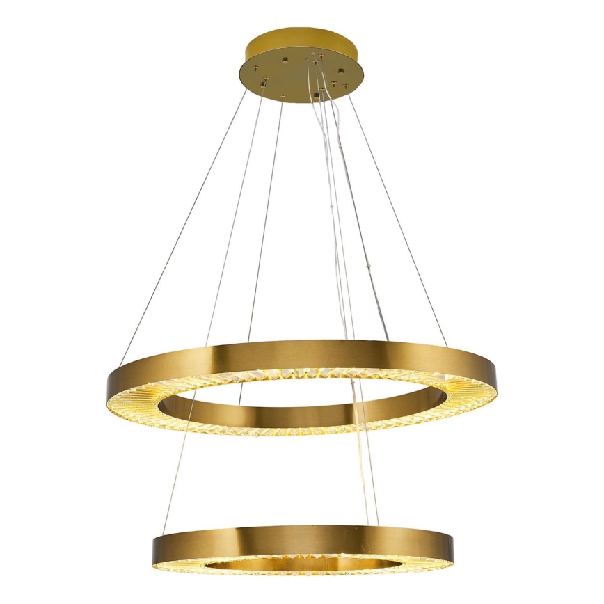 LED Luster na lanku JESI LED/140W/230V 3000K pr. 100 cm hnedá