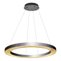 LED luster na lanku JESI LED/90W/230V 3000K pr. 100 cm strieborný