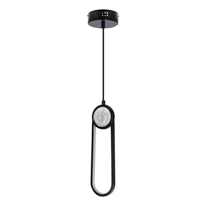 LED Luster na lanku LACRIMA LED/15W/230V 3000K čierna