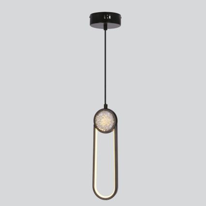 LED Luster na lanku LACRIMA LED/15W/230V 3000K čierna