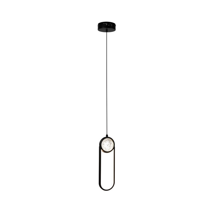 LED Luster na lanku LACRIMA LED/15W/230V 3000K čierna