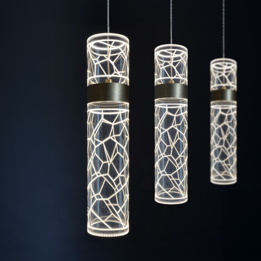 LED luster na lanku LAGOS LED/24W/230V zlatý