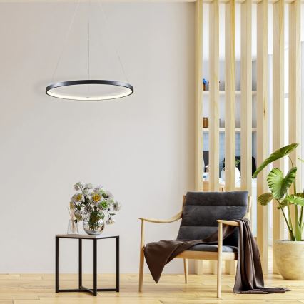 LED Luster na lanku LEA LED/20W/230V 4000K pr. 50 cm čierna