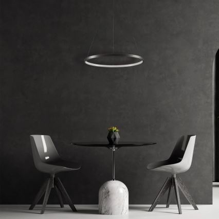 LED Luster na lanku LEA LED/20W/230V 4000K pr. 50 cm čierna