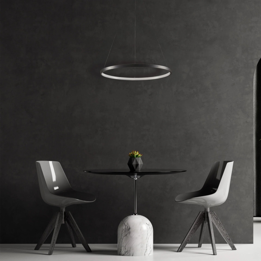 LED Luster na lanku LEA LED/20W/230V 4000K pr. 50 cm čierna