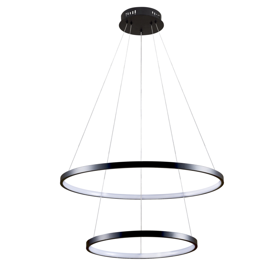 LED Luster na lanku LEA LED/35W/230V 4000K pr. 60 cm čierna