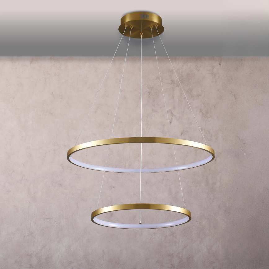 LED Luster na lanku LEA LED/35W/230V 4000K pr. 60 cm zlatá