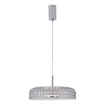 LED Luster na lanku LED/10W/230V 3000K lesklý chróm pr. 35 cm