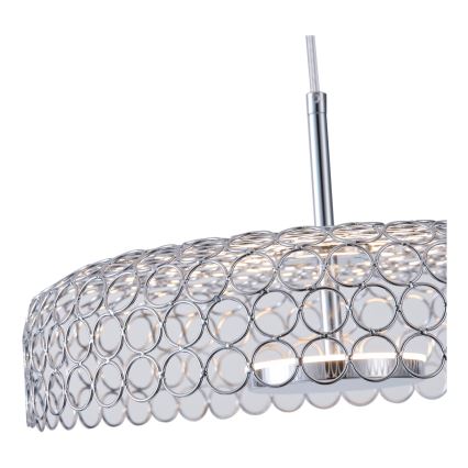LED Luster na lanku LED/10W/230V 3000K lesklý chróm pr. 35 cm