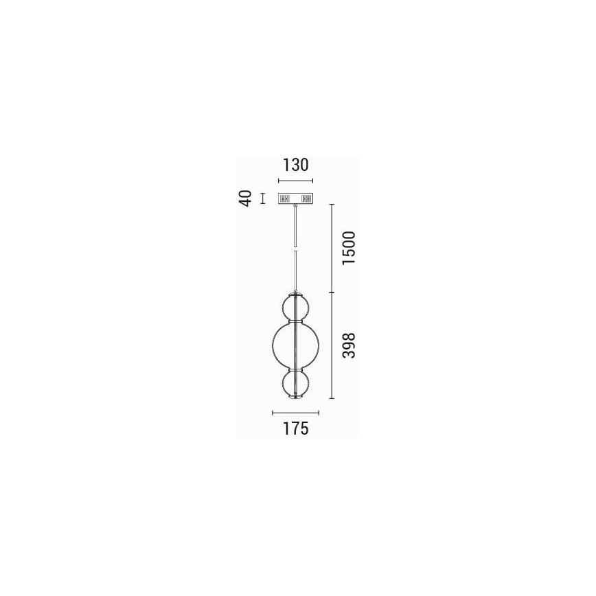 LED Luster na lanku LED/12,6W/230V 3000K