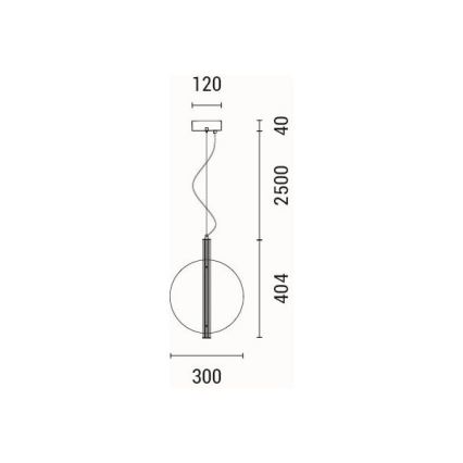 LED Luster na lanku LED/12,6W/230V 3000K