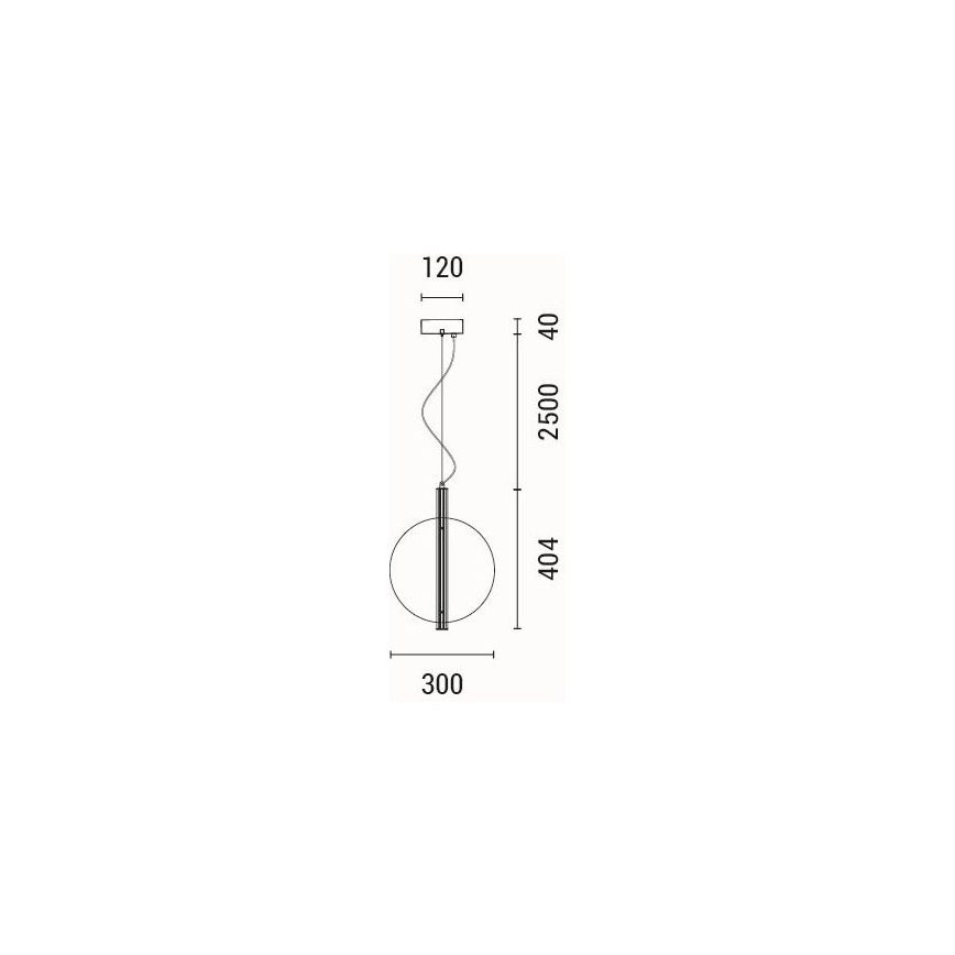 LED Luster na lanku LED/12,6W/230V 3000K