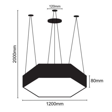 LED Luster na lanku LED/120W/230V 4000K pr. 120 cm