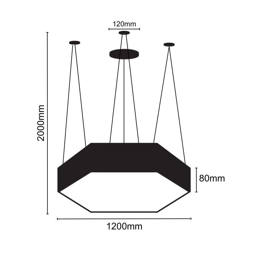 LED Luster na lanku LED/120W/230V 4000K pr. 120 cm