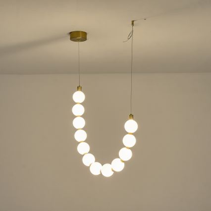 LED Luster na lanku LED/12W/230V 3000K