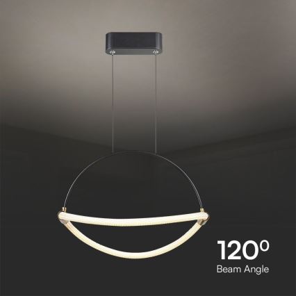 LED Luster na lanku LED/12W/230V 3000K pr. 40 cm