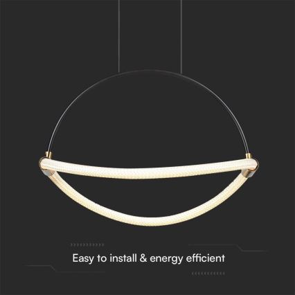LED Luster na lanku LED/12W/230V 3000K pr. 40 cm