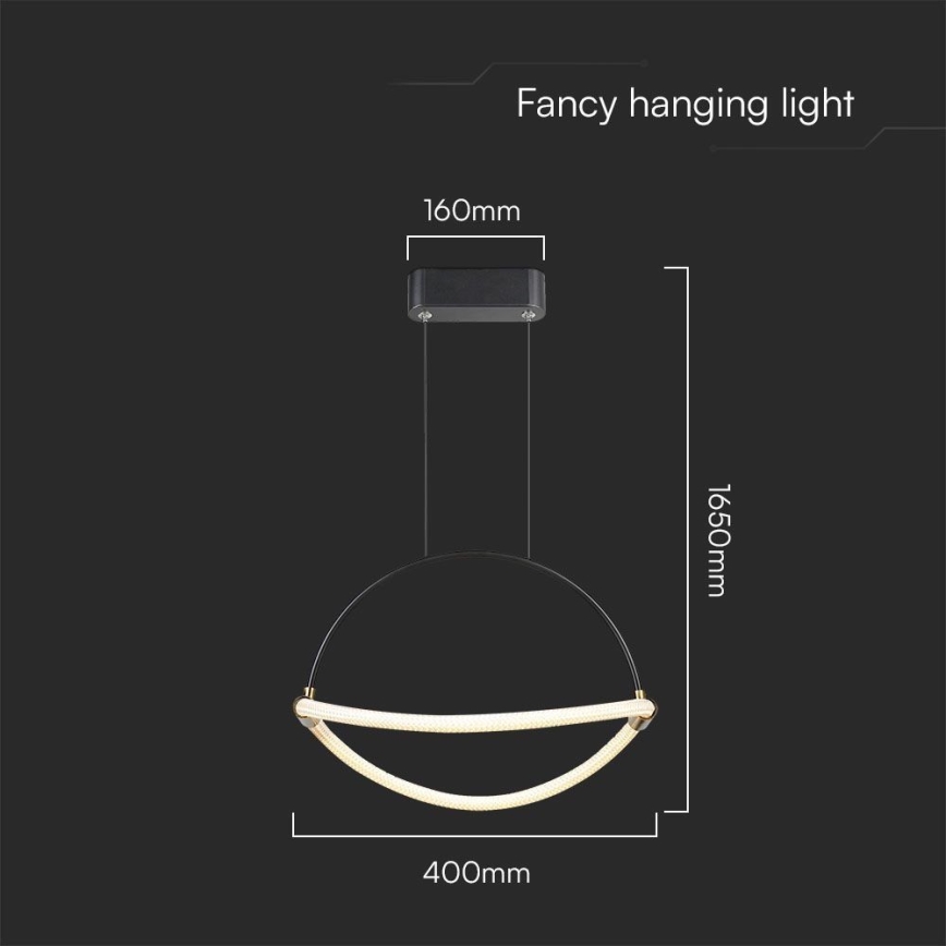 LED Luster na lanku LED/12W/230V 3000K pr. 40 cm