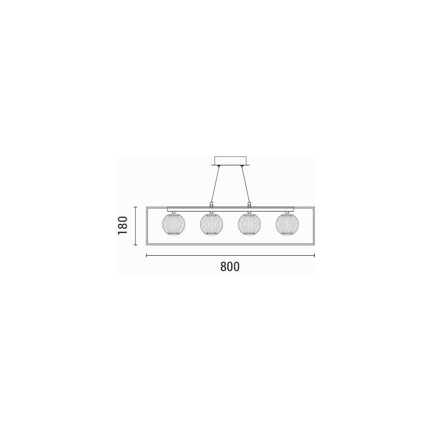 LED Luster na lanku LED/14W/230V 3000K