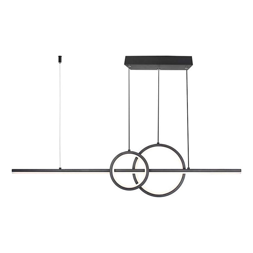 LED Luster na lanku LED/15W/230V 4000K 80 cm čierna