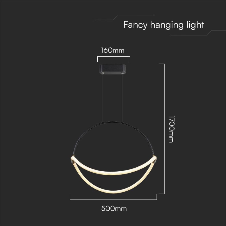 LED Luster na lanku LED/16W/230V 4000K pr. 50 cm