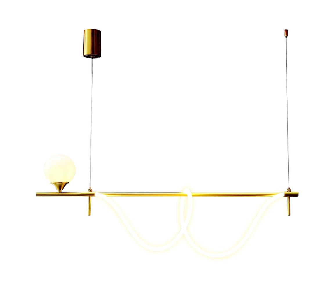 Eurolamp LED Luster na lanku LED/20W/230V + 1xG9/10W/230V 3000K zlatá