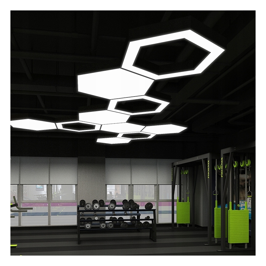 LED luster na lanku LED/20W/230V, čierny