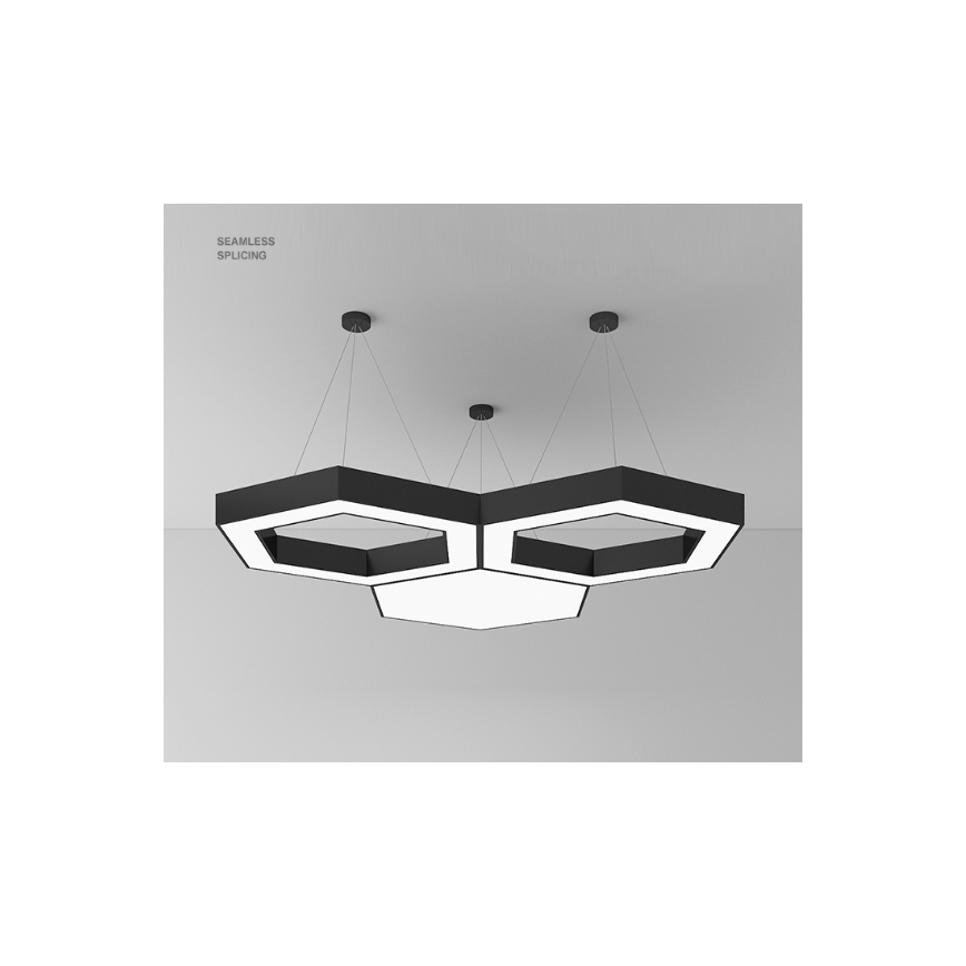 LED luster na lanku LED/20W/230V, čierny