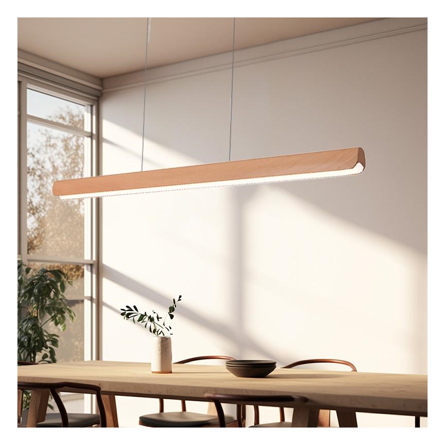 LED Luster na lanku LED/22W/230V 4000K 120 cm buk/masív