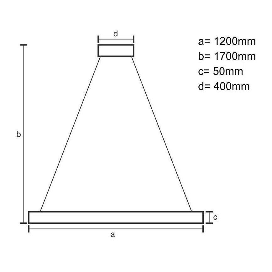 LED Luster na lanku LED/22W/230V 4000K 120 cm buk/masív