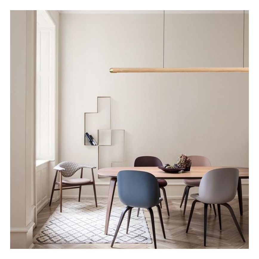 LED Luster na lanku LED/22W/230V 4000K 120 cm jaseň/masív