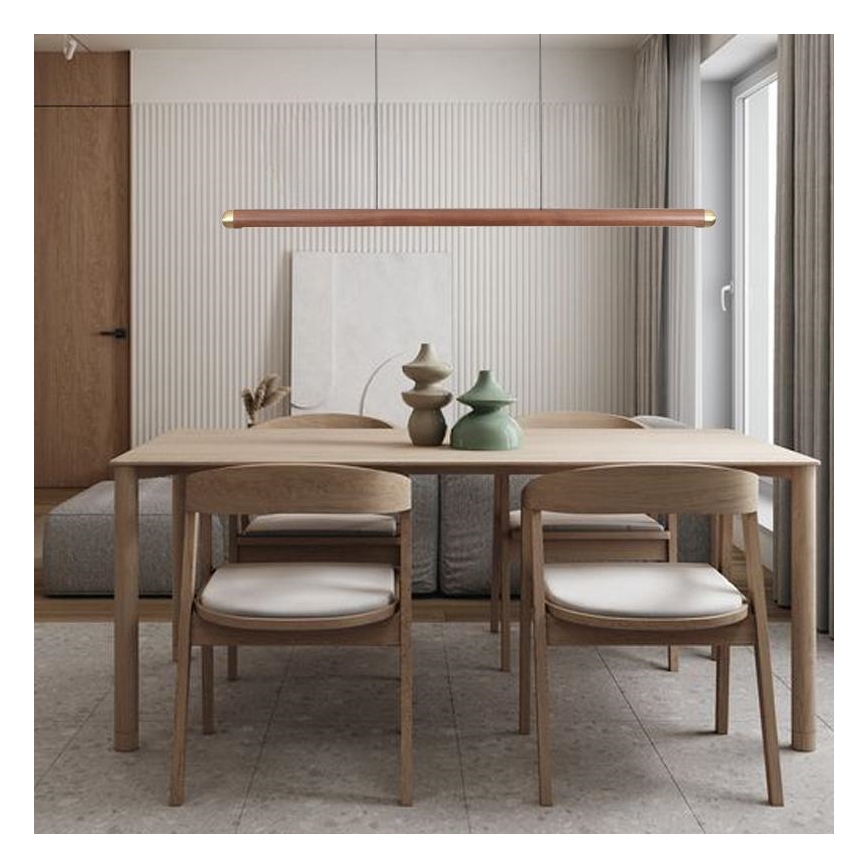 LED Luster na lanku LED/22W/230V 4000K 120 cm jaseň/masív