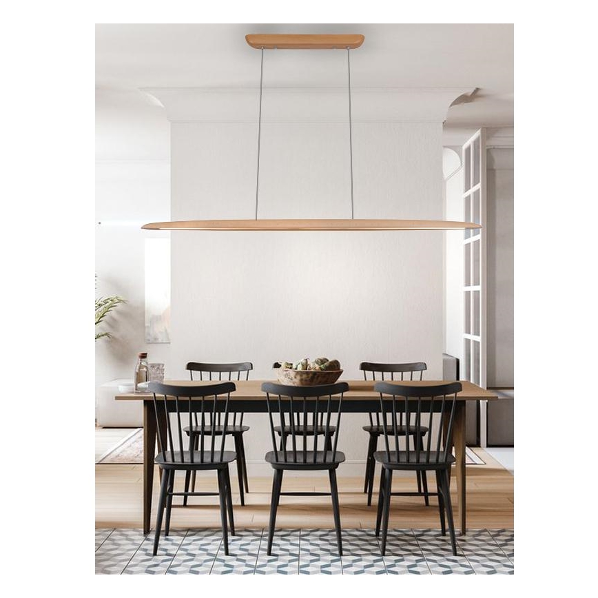 LED Luster na lanku LED/22W/230V 4000K 130 cm buk/masív