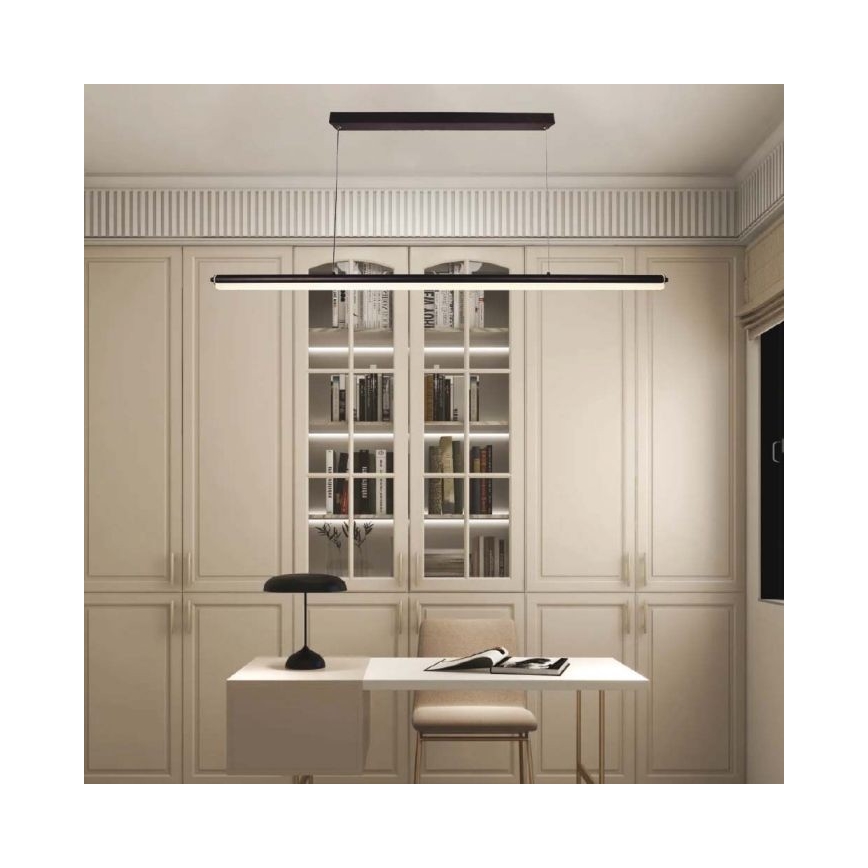 LED Luster na lanku LED/23W/230V 4000K 120 cm čierna