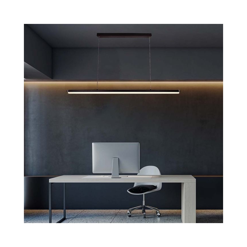 LED Luster na lanku LED/23W/230V 4000K 120 cm čierna