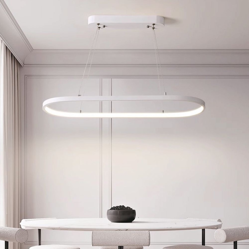 LED Luster na lanku LED/24W/230V 4000K biela