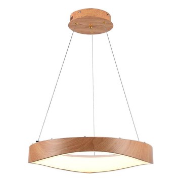 LED Luster na lanku LED/25W/230V 3000K ø 50 cm hnedá