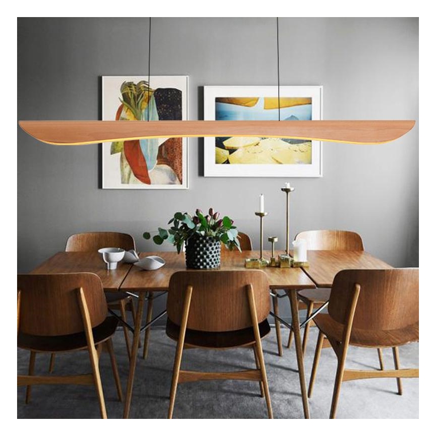 LED Luster na lanku LED/26W/230V 4000K 150 cm buk/masív