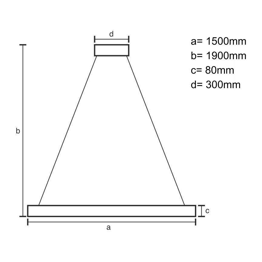 LED Luster na lanku LED/26W/230V 4000K 150 cm jaseň/masív