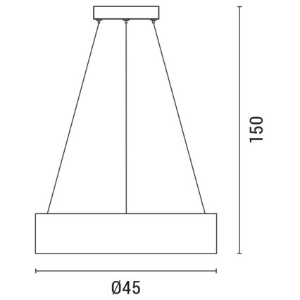 LED Luster na lanku LED/30W/230V 3000K pr. 45 cm čierna/dub