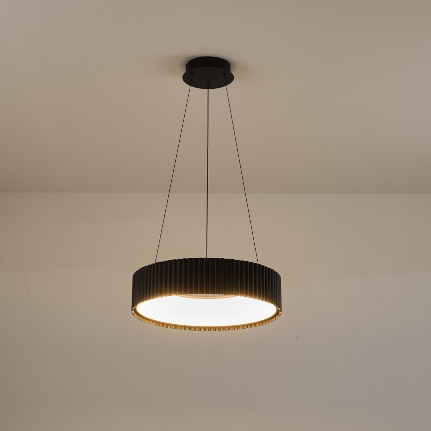 LED Luster na lanku LED/30W/230V 3000K čierna