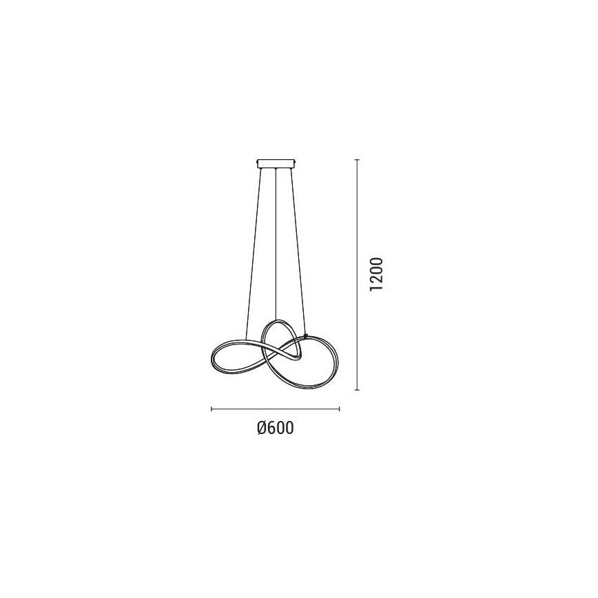 LED Luster na lanku LED/30W/230V 3000K
