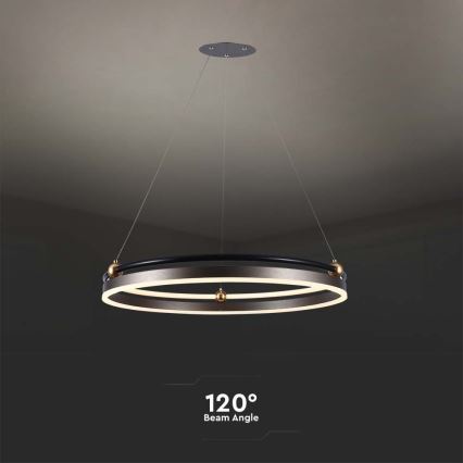 LED Luster na lanku LED/30W/230V 3000K pr. 62 cm hnedá