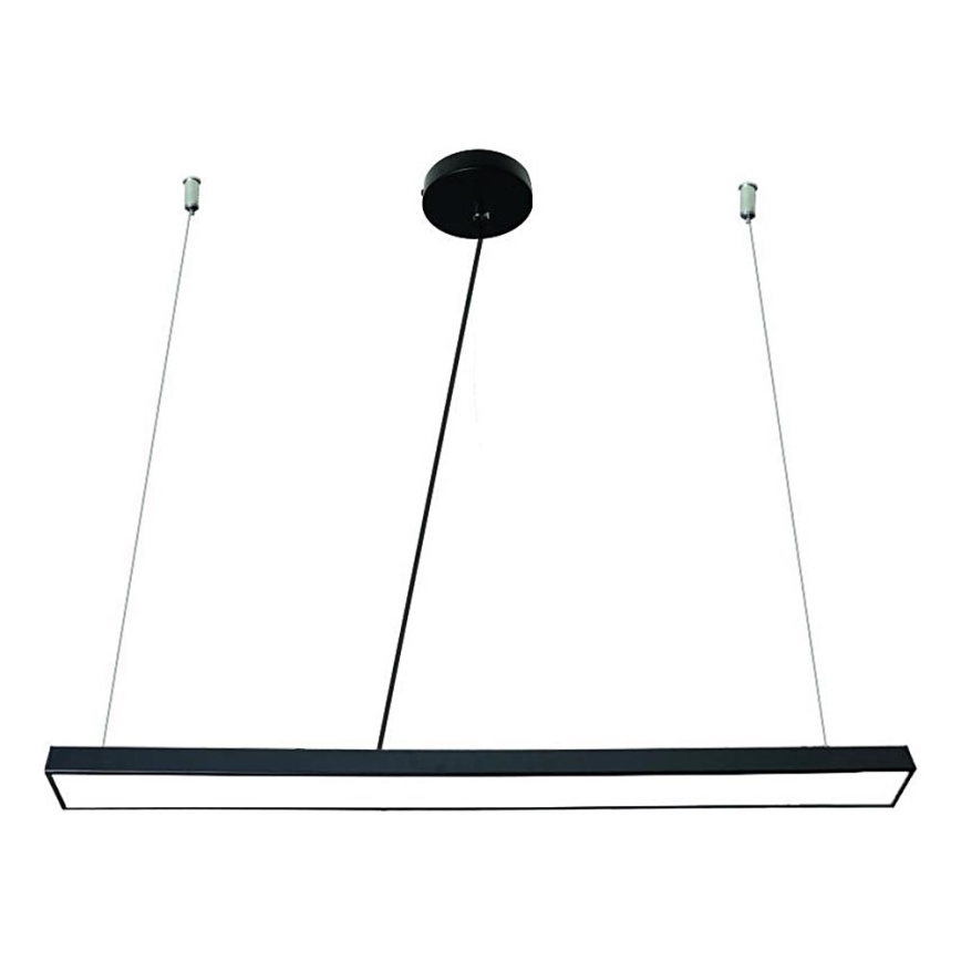 LED Luster na lanku LED/32W/230V 4000K pr. 120 cm čierna