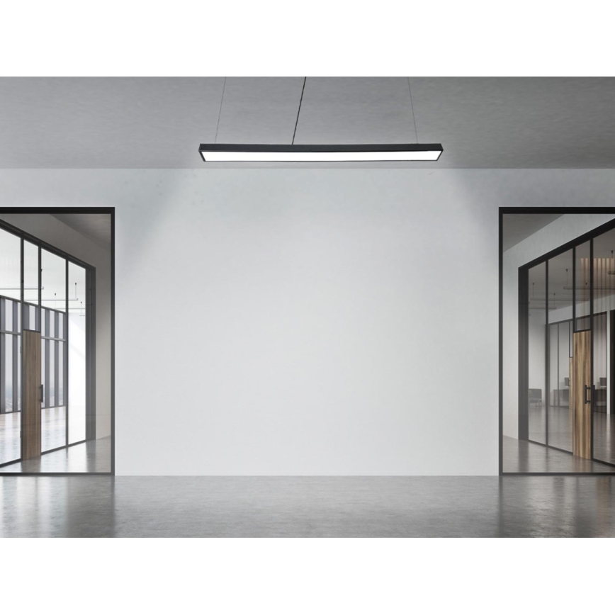 LED Luster na lanku LED/32W/230V 4000K pr. 120 cm čierna