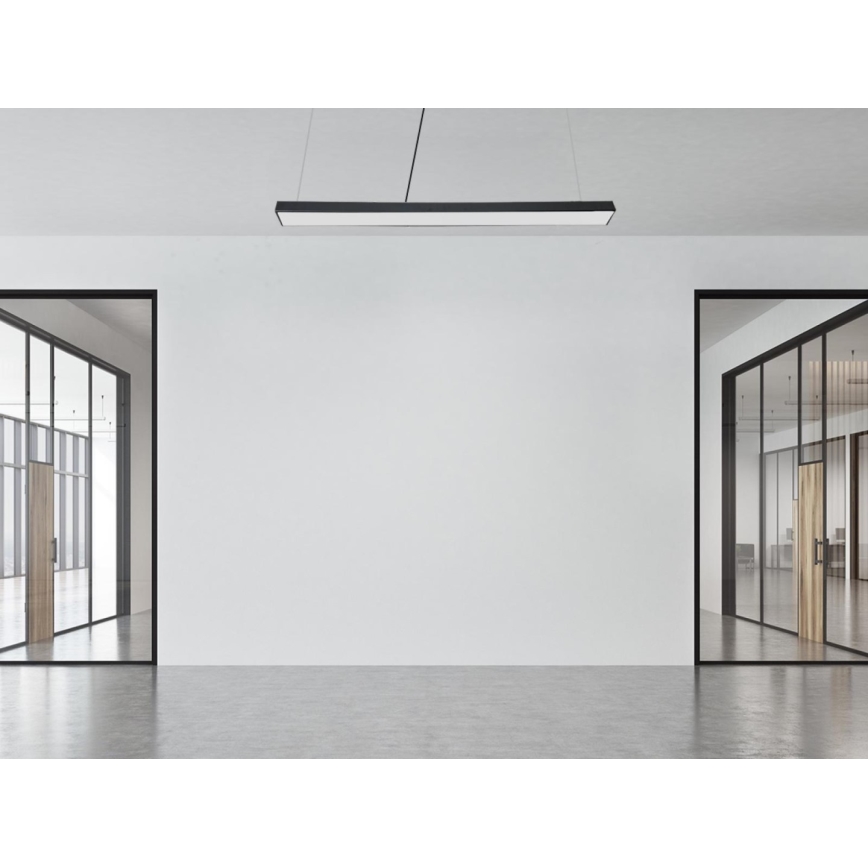 LED Luster na lanku LED/32W/230V 4000K pr. 120 cm čierna