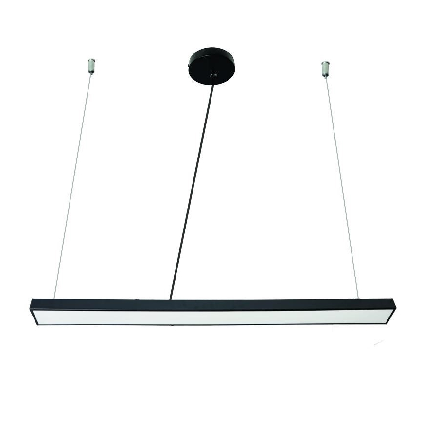 LED Luster na lanku LED/32W/230V 4000K pr. 120 cm čierna