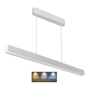 LED Luster na lanku LED/40W/230V 3000/4000/6400K biela